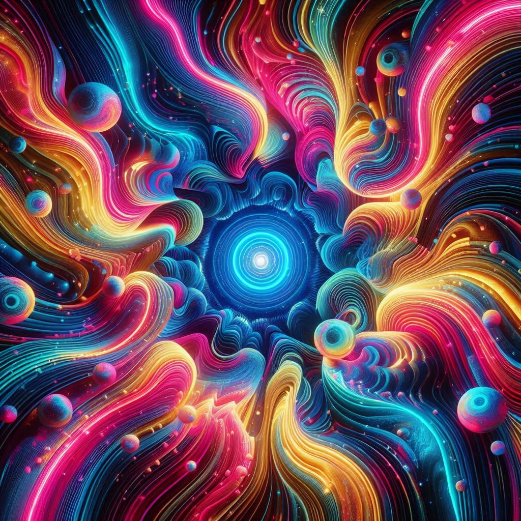 Digital Fluorescent Print: Glow with Creativity